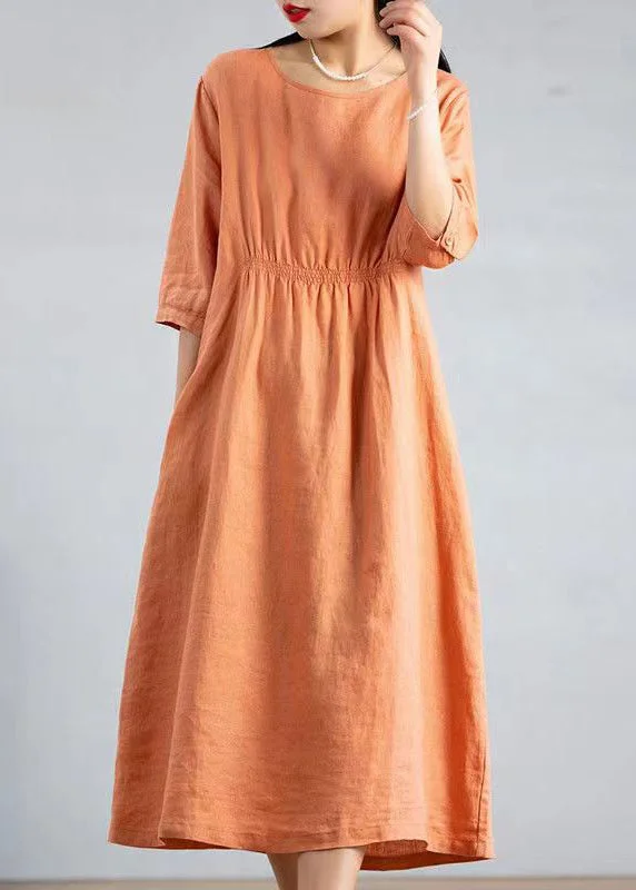 Handmade Orange O-Neck Patchwork Maxi Dress Summer GH1059 Stylish Boho Maxi Dress