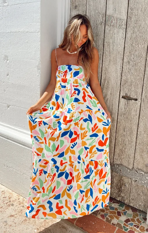 Long Weekend Maxi Dress ~ Primary Paradise Comfortable Bohemian Maxi Dress