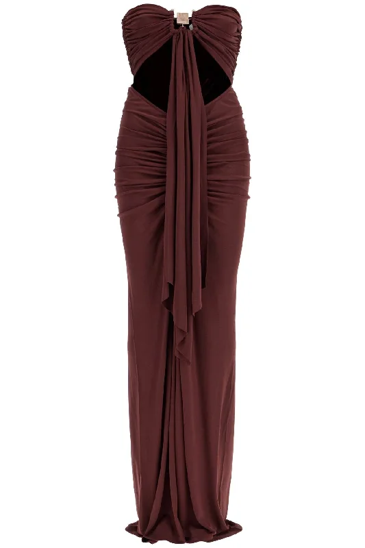 maxi dress with bezel detail 24033064 MAHOGANY Classic Solid Maxi Dress