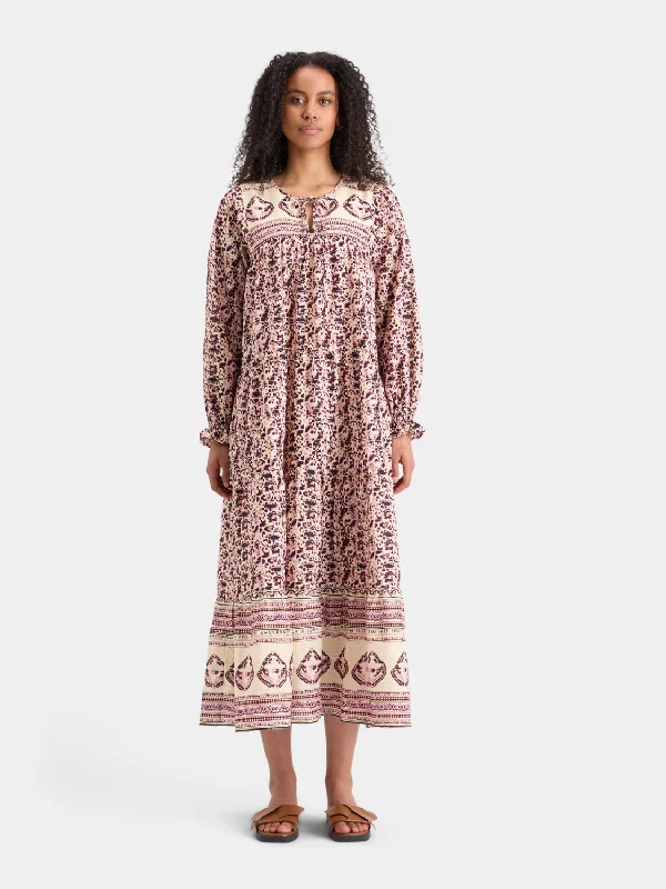 Maxi dress with flounces Cozy Wrap Maxi Dress