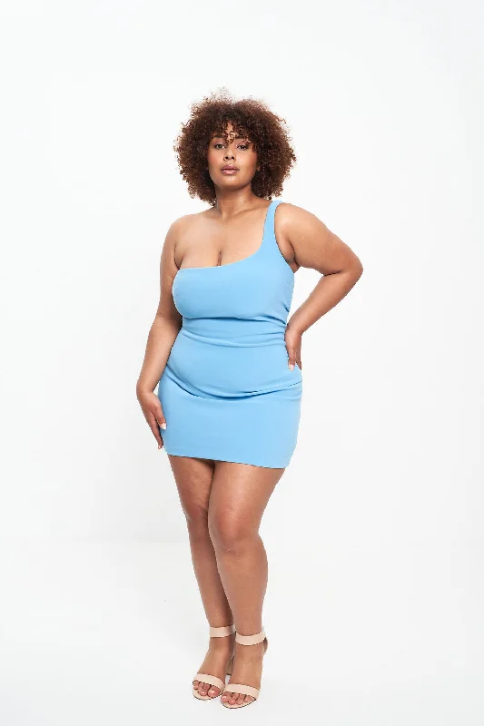 PALOMA MINI DRESS (AZURE) Stylish Spaghetti Strap Mini Dress