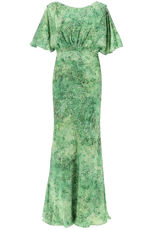 winona silk maxi dress 10884 2084 THISTLEDOWN VERTE Trendy Fit-and-Flare Maxi Dress