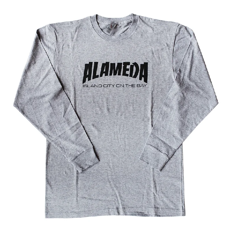 BACKFLOAT - ALAMEDA THRASHER UNISEX COTTON LONG SLEEVE TEE Rayon Velvet Corduroy