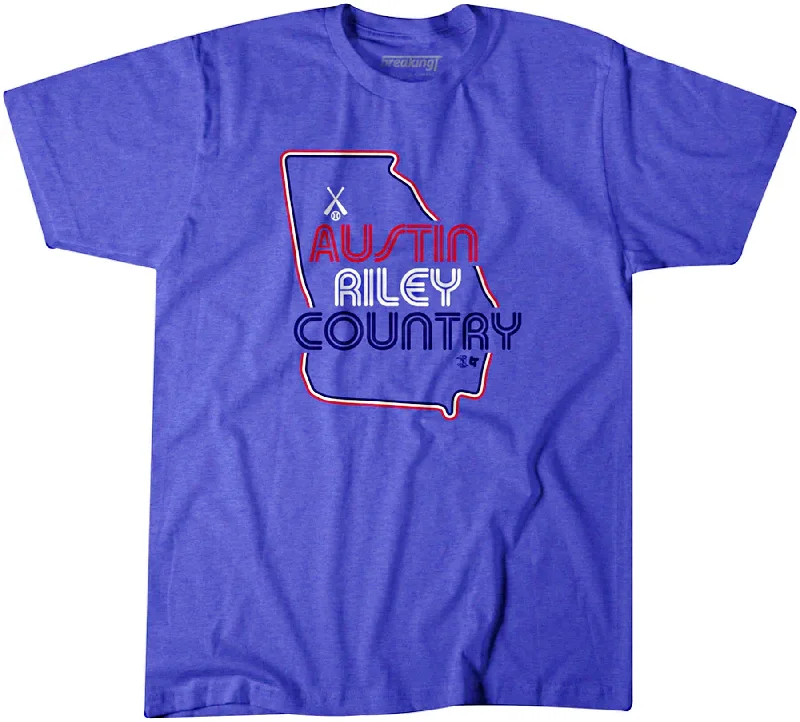 Breaking T's Austin Riley's Country Unisex Braves T-Shirt Mesh Fabric Canvas Fabric Denim Fabric