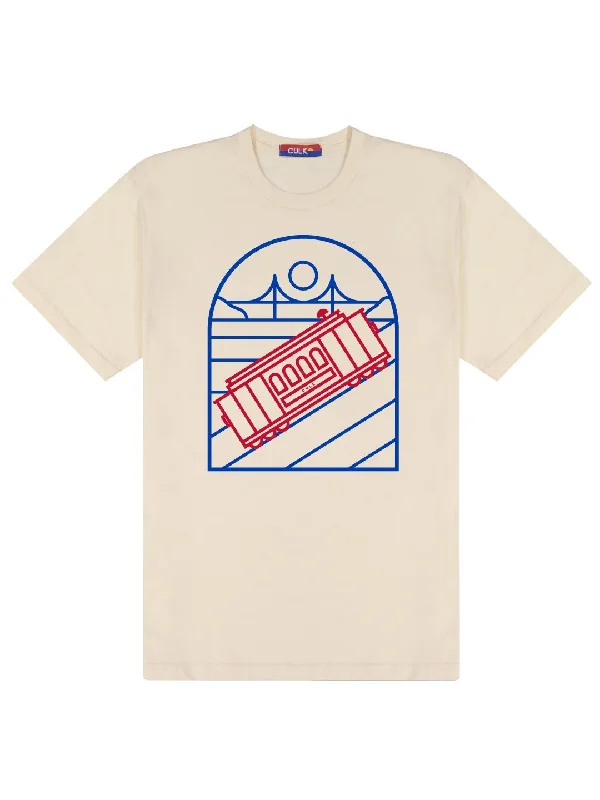 CULK CABLE CAR TEE Collared Crew Neck Turtle Neck