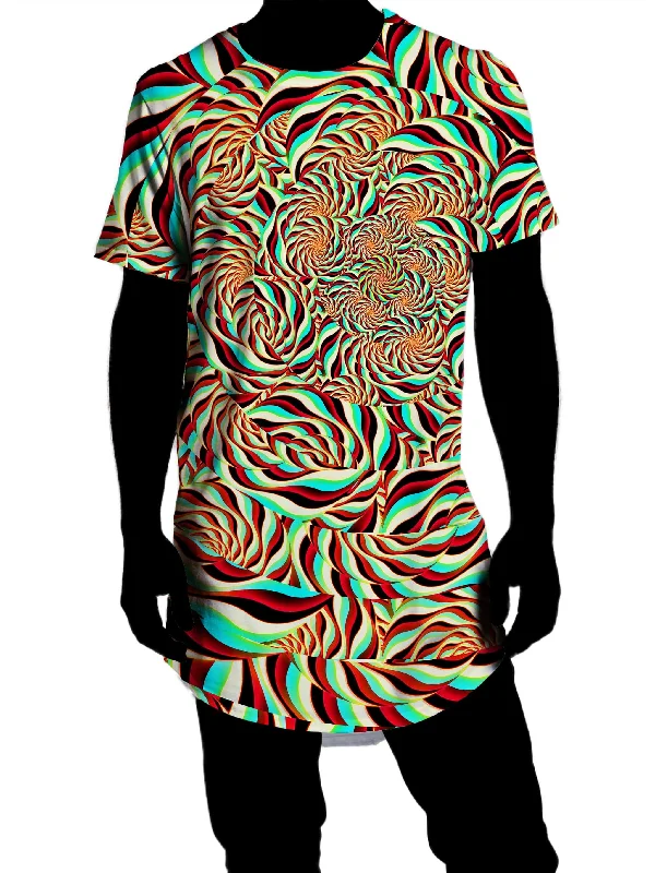 Horizon Trippy Drop Cut T-Shirt Fleece Fabric Down Fabric Feather Fabric