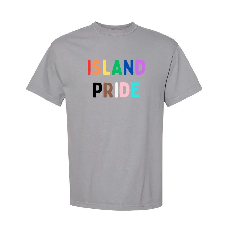 BIG ISLAND PRIDE ADULT SHORT SLEEVE TEE Lace Blend Ribbed Blend Corduroy Blend