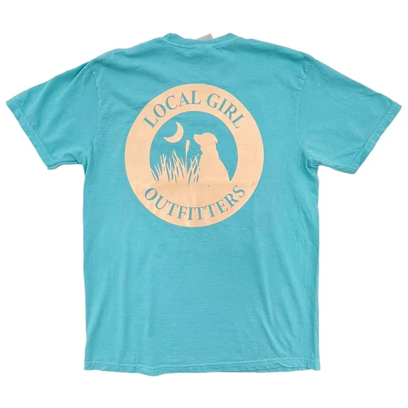 Local Girl Original Logo Short Sleeve T-Shirt in Chalky Mint Cashmere Blend Cotton Blend Poly Blend