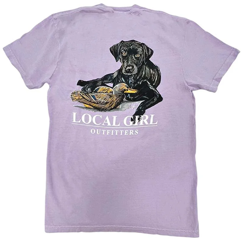 Local Girl Decoy & Black Lab Short Sleeve T-Shirt Boxy Fit Fitted Loose