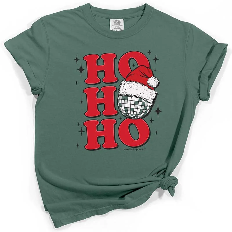 Ho Ho Ho Disco Short Sleeve T-Shirt Knit Fabric Woven Fabric Fleece Fabric