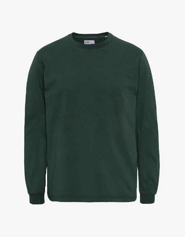 Oversized Organic LS T-shirt - Hunter Green Elegant Classic Vintage