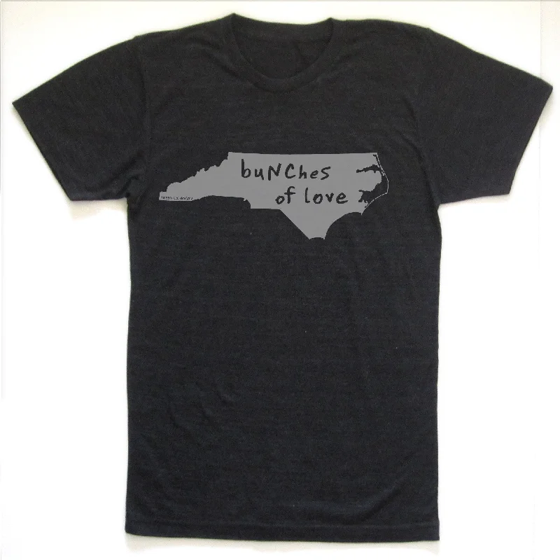 Ready to ship! SALE: North Carolina : buNChes of love unisex tri-blend tee Zippered Buttoned Snapped