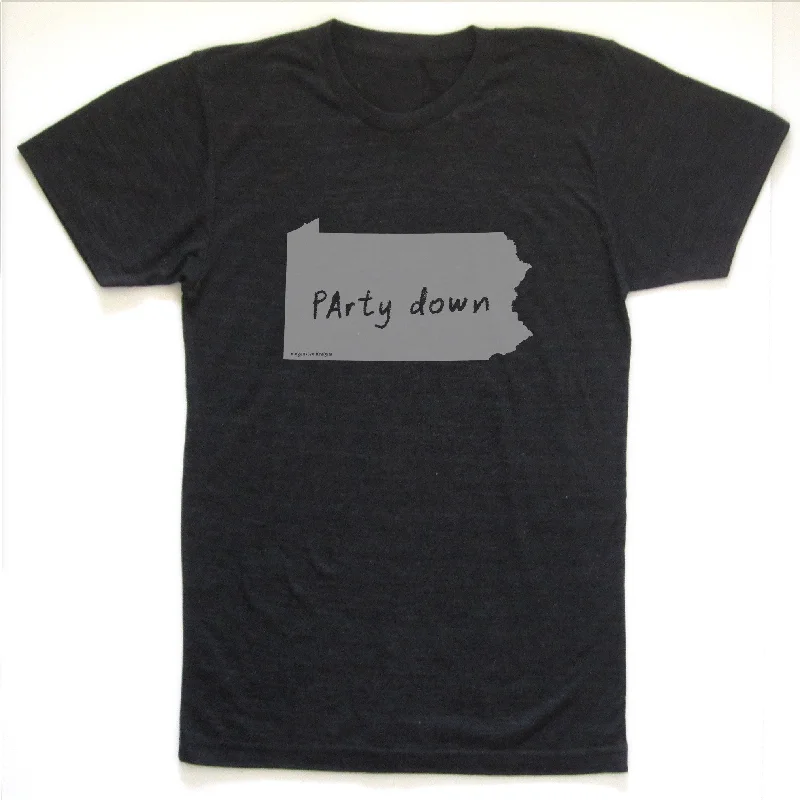 Ready to ship! SALE: Pennsylvania : PArty down unisex tri-blend tee Real Fur Shearling Chenille