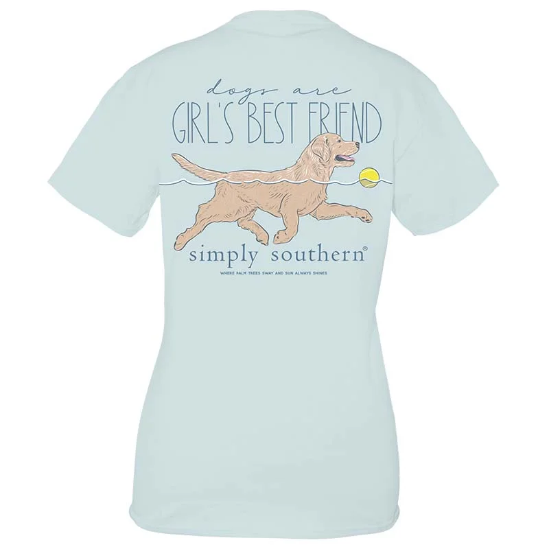 Girl's Best Friend Short Sleeve T-Shirt Notch Collar Peter Pan Collar Cowl Neck