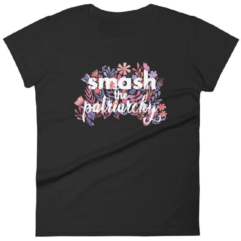 Smash The Patriarchy -- Women's T-Shirt Embroidered Appliqued Beaded