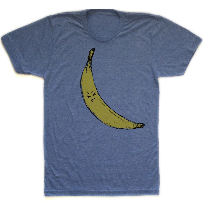 Snaggletooth Banana : unisex tri-blend tee Embroidered Appliqued Beaded