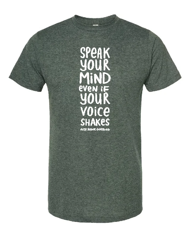 Speak your Mind : Unisex Tee (Heather Hunter) Terry Blend Velvet Blend Canvas Blend