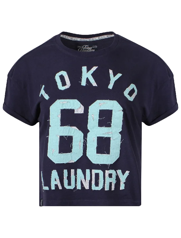 Tokyo Laundry Destini Blue cotton tee Nylon Fabric Polyester Fabric Spandex Fabric