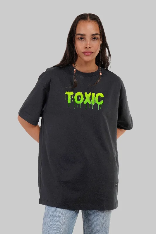 Toxic Black Oversized Fit T-Shirt Women Anti-Shrink Durable Soft