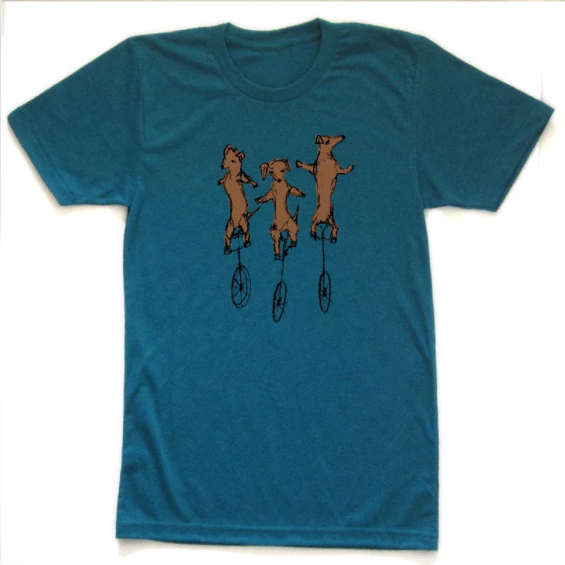 Uni-Dachshunds : unisex tri-blend tee Graphic Embroidered Appliqued