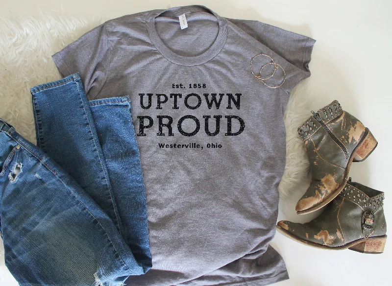 Uptown Proud : Unisex Tee Hooded Caped Shawl Collar