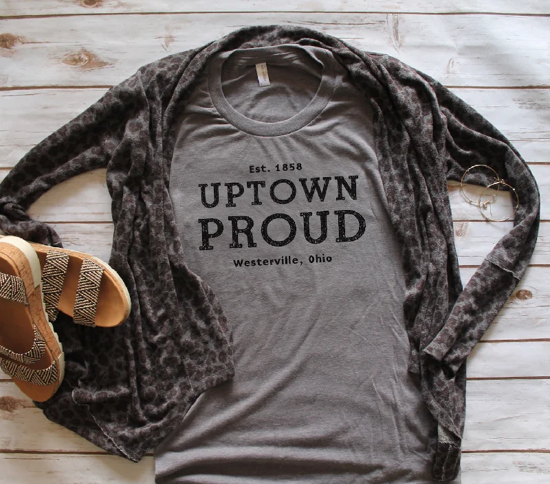 Uptown Proud : Women's Tee Front Pockets Side Pockets Patch Pockets