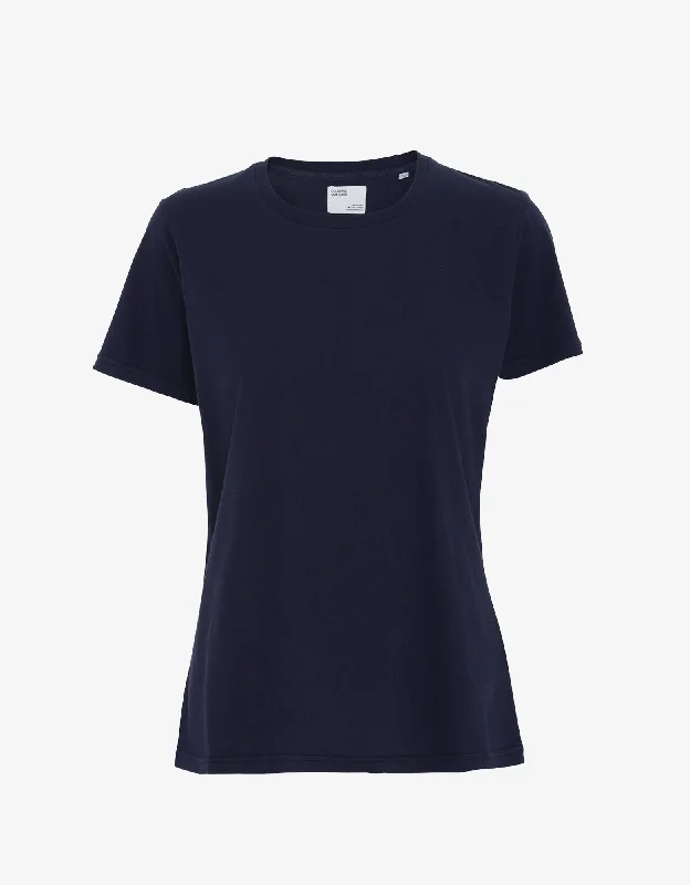 Women Light Organic Tee - Navy Blue Elasticated Padded Insulated