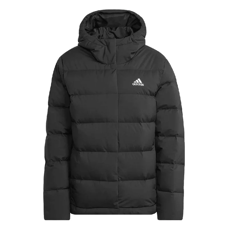 adidas - Women's Helionic Hooded Down Jacket (HG8747) Oversized Jacket Tailored Jacket Straight Jacket