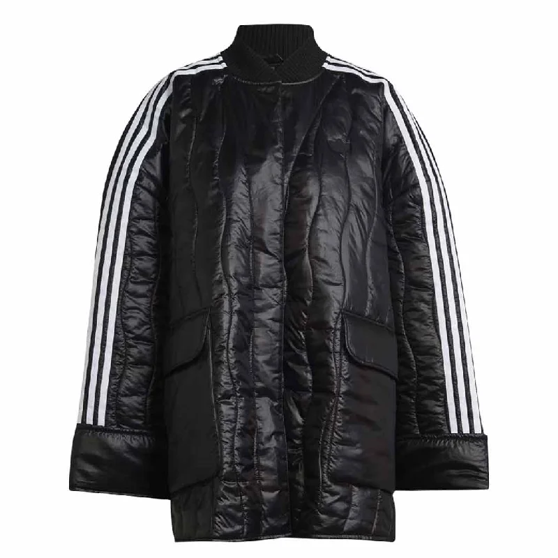 adidas - Women's Premium Quilted Jacket (HK5239) Notch Collar Peter Pan Collar Cowl Neck