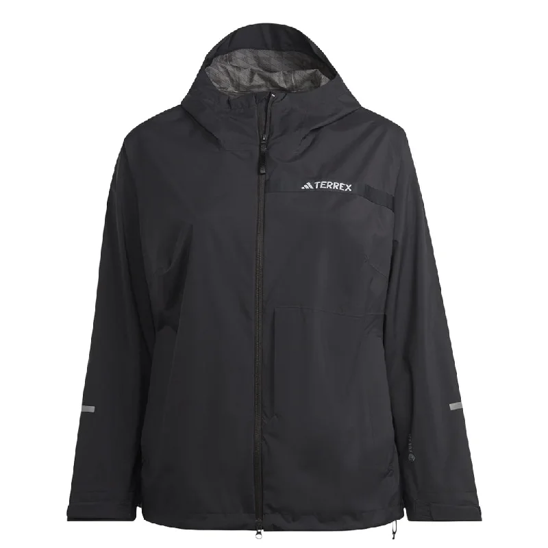 adidas - Women's Terrex Multi Rain.Rdy 2.5 Layer Jacket (Plus Size) (HM3983) Front Pockets Side Pockets Patch Pockets