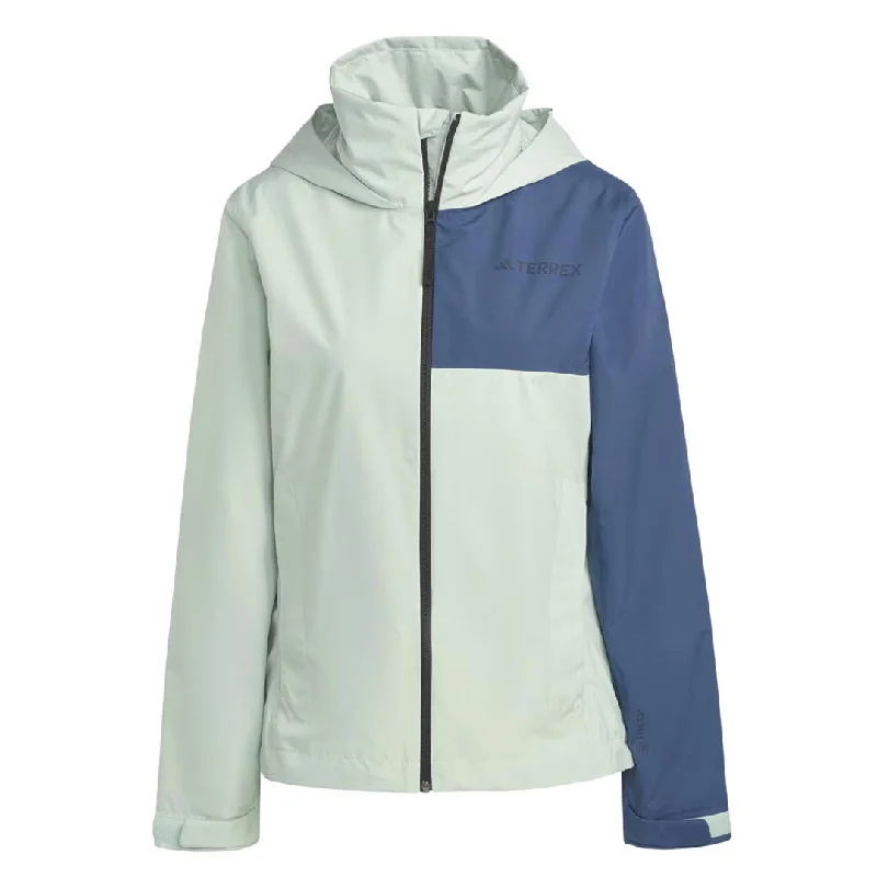 adidas - Women's Terrex Multi Rain.Rdy 2-Layer Jacket (HN5458) Notch Collar Peter Pan Collar Cowl Neck