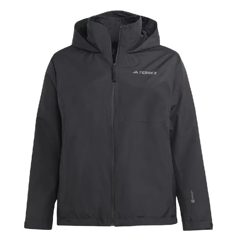 adidas - Women's Terrex Multi Rain.Rdy 2-Layer Rain Jacket (Plus Size) (HN5490) Front Pockets Side Pockets Patch Pockets