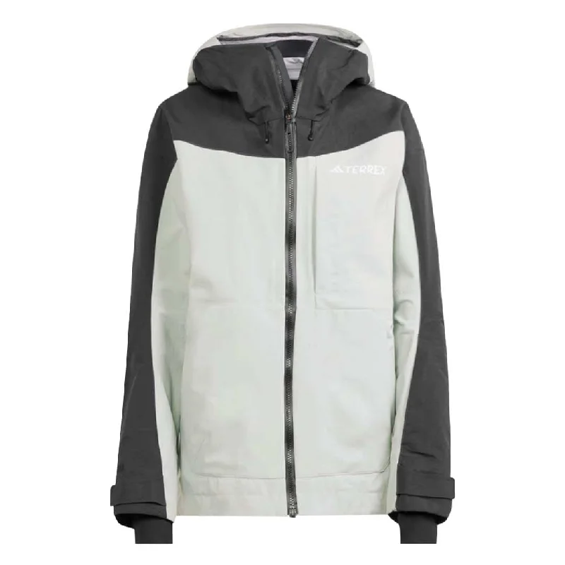 adidas - Women's Terrex Techrock 3L Post Consumer Rain.Rdy Jacket (IB4224) Herringbone Jacket Checkered Jacket Solid Jacket