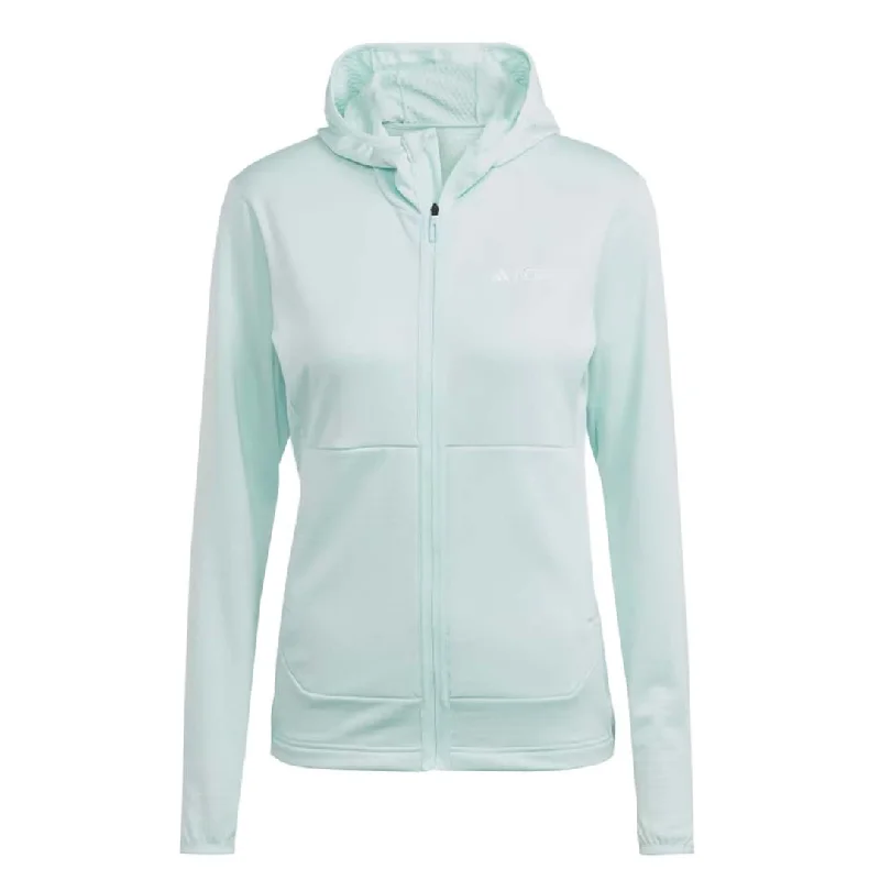 adidas - Women's Terrex Xperior Light FLC Hooded Jacket (IB1821) Satin Jacket Silk Jacket Chiffon Jacket