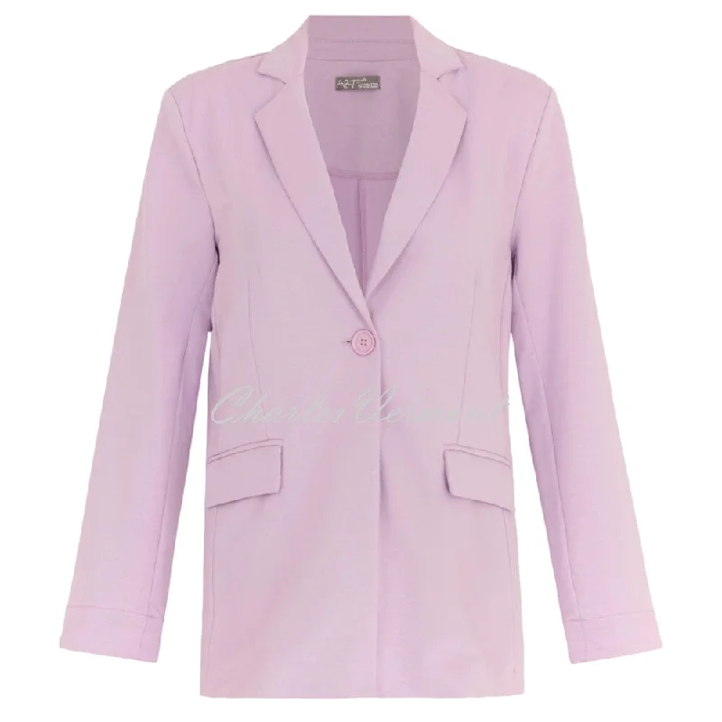 Dolcezza Blazer Jacket - Style 24552 (Lavender) Front Pockets Side Pockets Patch Pockets