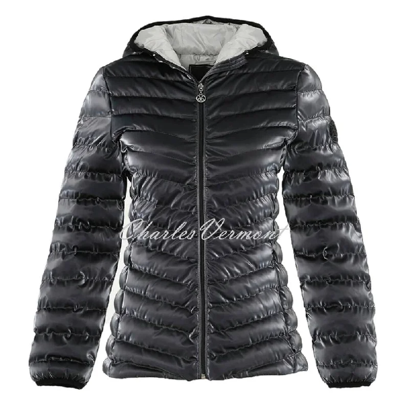 Dolcezza Lightly Quilted Jacket - Style 73862 (Steel) Fleece Jacket Down Jacket Feather Jacket