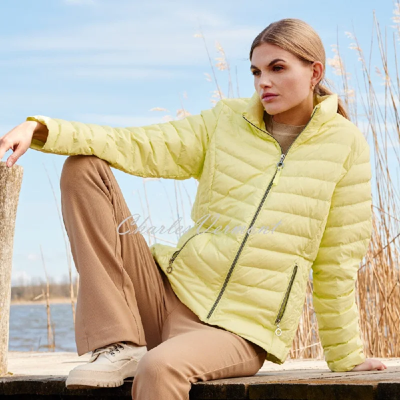 Frandsen Lightweight Down Jacket - Style 528-588-811 (Soft Lime) Striped Jacket Polka Dot Jacket Floral Jacket