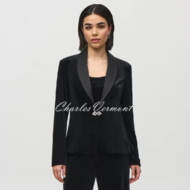 Joseph Ribkoff Velvet Blazer Jacket And Camisole Set - Style 244926 Satin Jacket Silk Jacket Chiffon Jacket