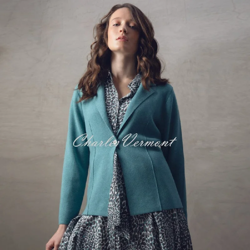 Marble Knit Blazer Jacket - Style 7597-223 (Sea Foam) Anorak Shell Jacket Lightweight Jacket