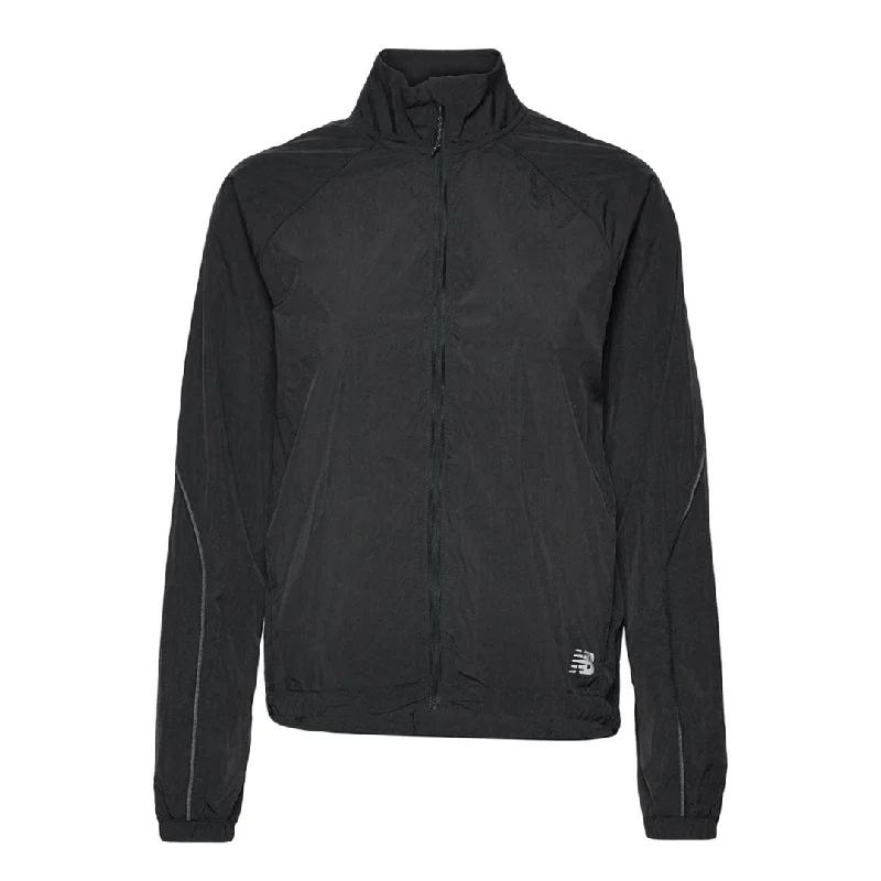 New Balance - Women's Impact Run Packable Jacket (WJ21264 BK) Welt Pockets Slit Pockets Flap Pockets