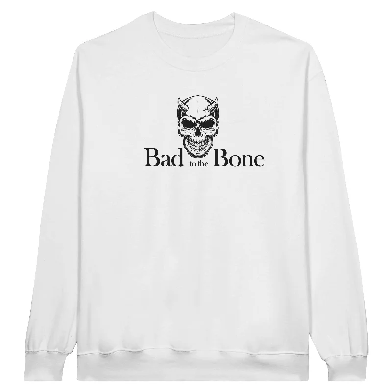 Bad to the Bone Unisex Crewneck Sweatshirt Hoodie with Double Zipper Versatile Adjustable