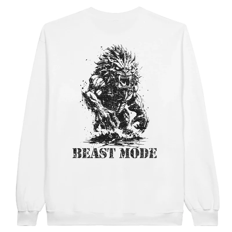 Beast Mode Unisex Crewneck Sweatshirt Hoodie with Tied Waist Feminine Flattering