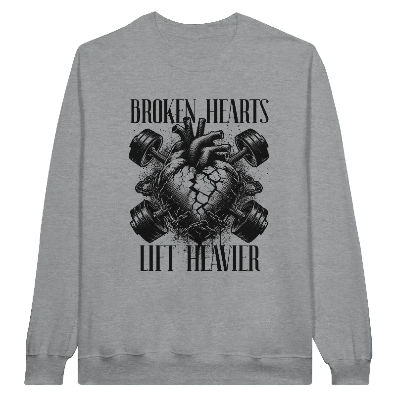 Broken Hearts Unisex Crewneck Sweatshirt Hoodie with V-Neck Classic Versatile