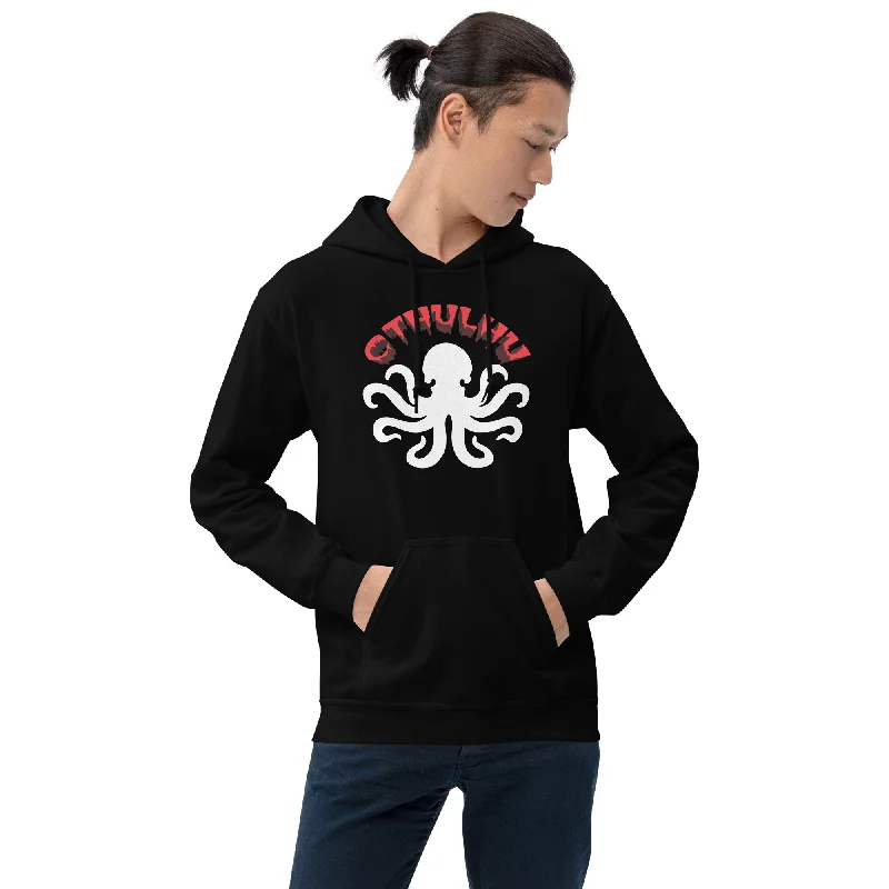 Cthulhu The Great Old One Lovecraft Horror Unisex Hoodie Sweatshirt Hoodie with Raw Hem Edgy Unfinished