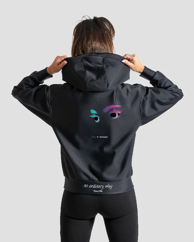 GoofyPRO Women's Cayton XTR Midweight Hoodie - Fear Is Temporary Hoodie with Illustration Artistic Creative