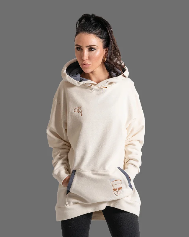 GoofyPRO Women's Daymer Fleece Hoodie - Do It NOW Hoodie with Exposed Zipper Edgy Industrial