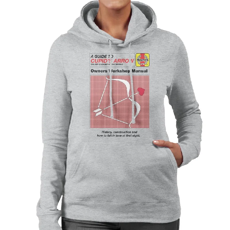 Haynes Cupids Arrow Owners Workshop Manual Women's Hooded Sweatshirt Hoodie with High-Low Hem Asymmetrical Trendy