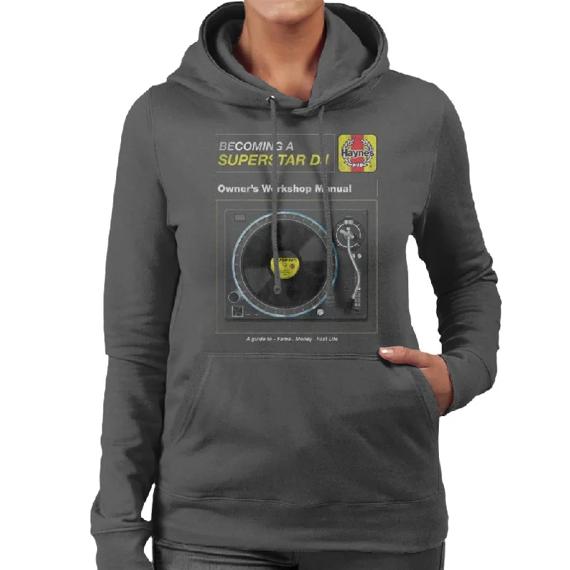 Haynes Superstar DJ Owners Workshop Manual Women's Hooded Sweatshirt Hoodie Sweatshirt Pullover