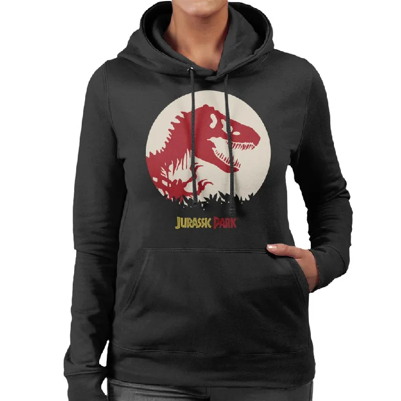 Jurassic Park T Rex Red Skeleton Icon Women's Hooded Sweatshirt Hooded Sweatshirt Casual Wear Street Style