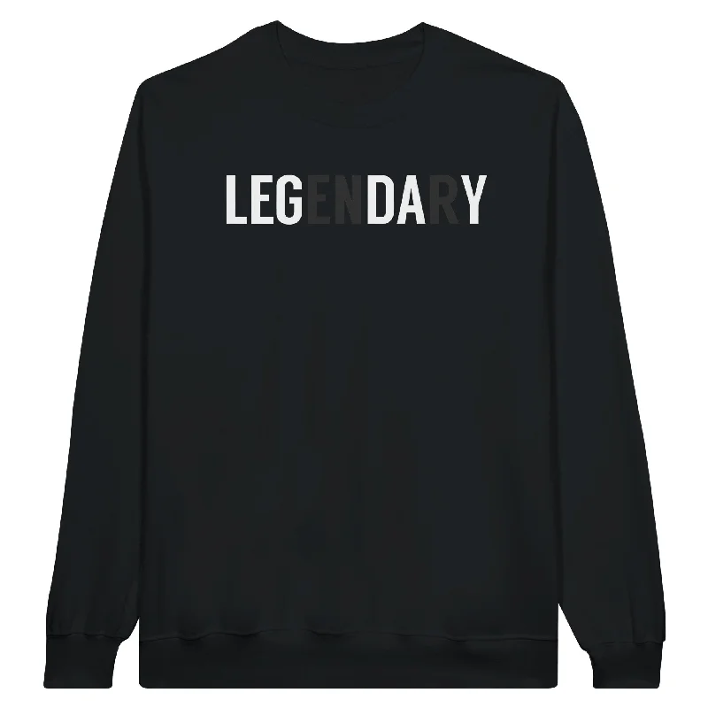 LEGENDARY Unisex Crewneck Sweatshirt Hoodie with Ribbed Cuffs Snug Fit Comfort